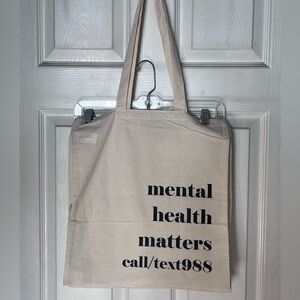 Beige Tote Bag with Inspirational Text